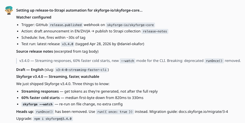 बहुभाषी CMS कंटेंट एक ही स्टेप में पब्लिश करें — sample output from Zero — screenshot 1